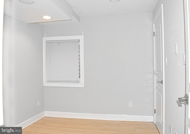 empty room featuring light hardwood / wood-style flooring