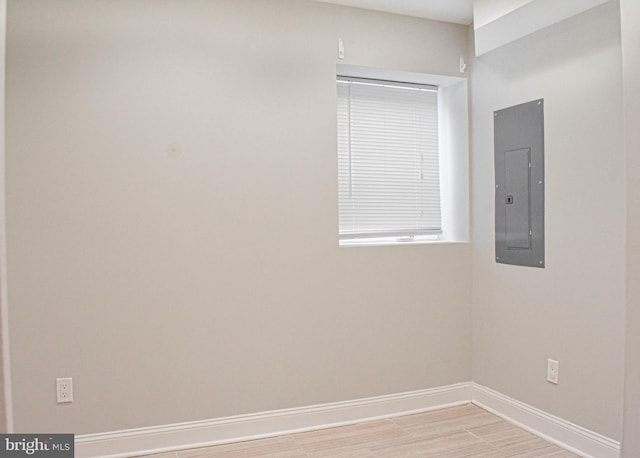 unfurnished room featuring light hardwood / wood-style floors