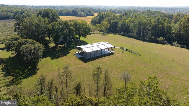 bird's eye view featuring a rural view