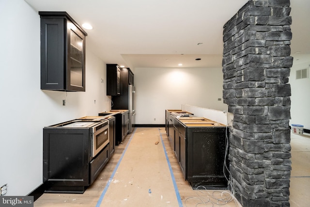 kitchen featuring light hardwood / wood-style flooring