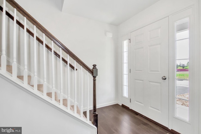 entryway featuring dark hardwood / wood-style flooring