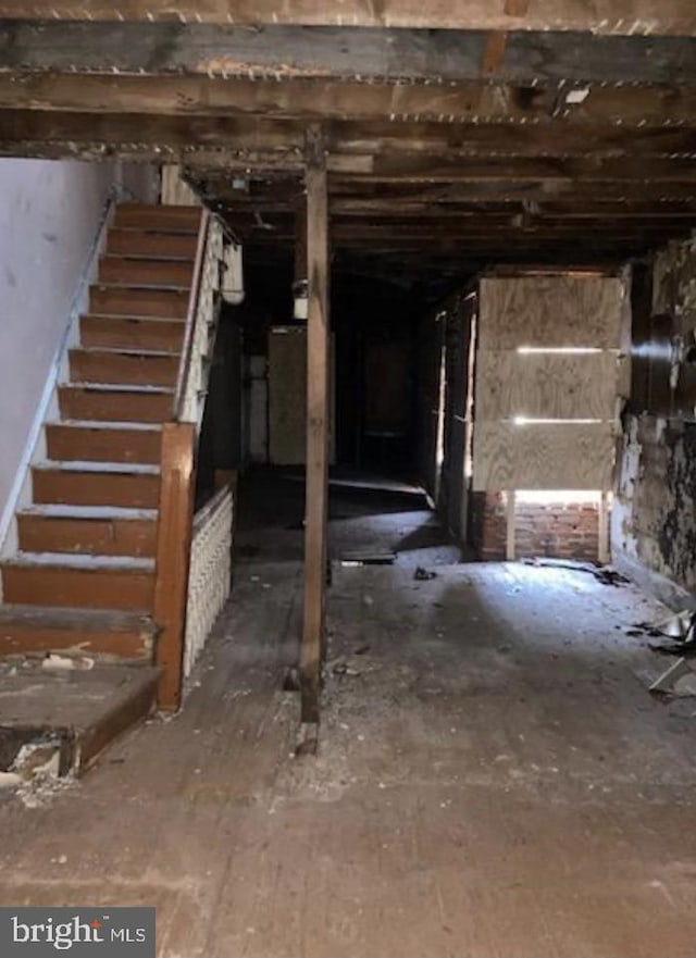 view of basement