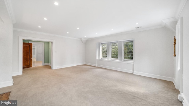 1717 Woodland Rd, Abington, PA 19001 - carpeted spare room with crown molding