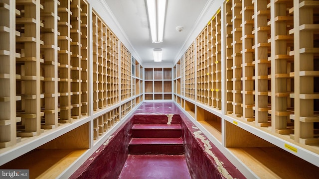 1717 Woodland Rd, Abington, PA 19001 - wine room featuring ornamental molding