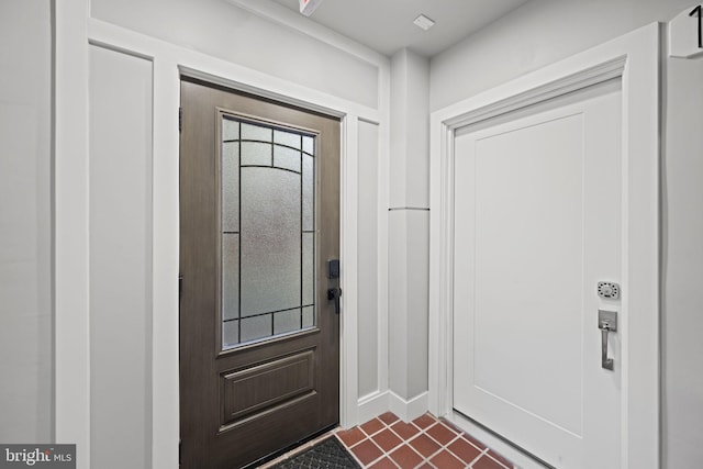 interior space featuring tile floors