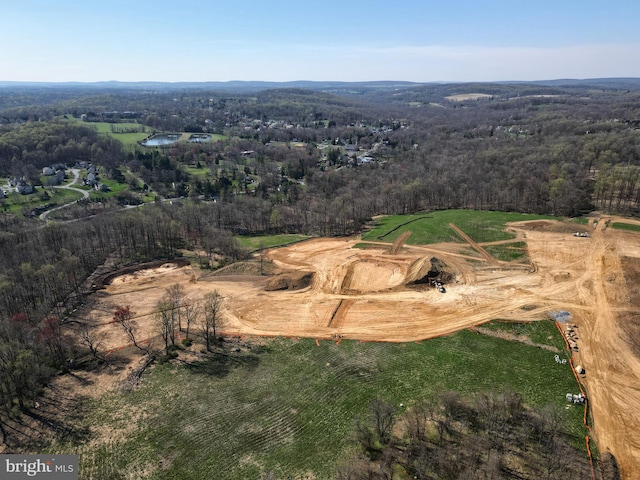 bird's eye view featuring a rural view