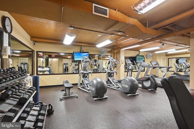 view of exercise room