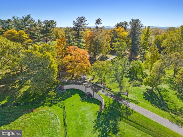 view of aerial view