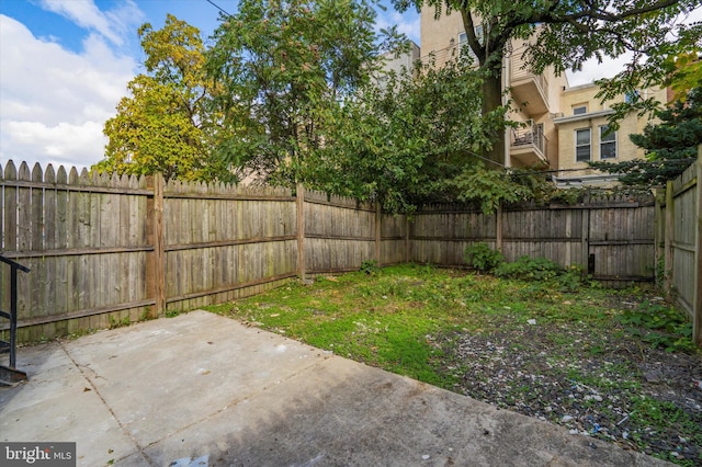 view of yard featuring a patio