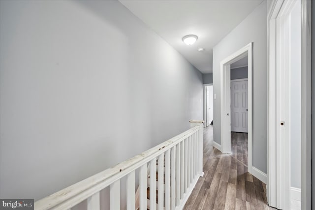 hall featuring hardwood / wood-style flooring