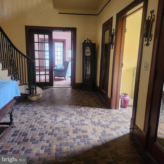 interior space with french doors