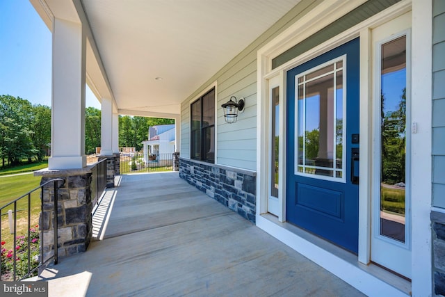 view of patio / terrace with a porch