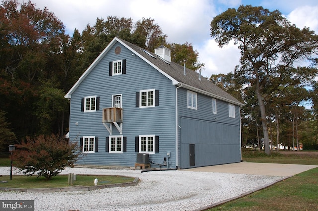 view of front of property with central AC