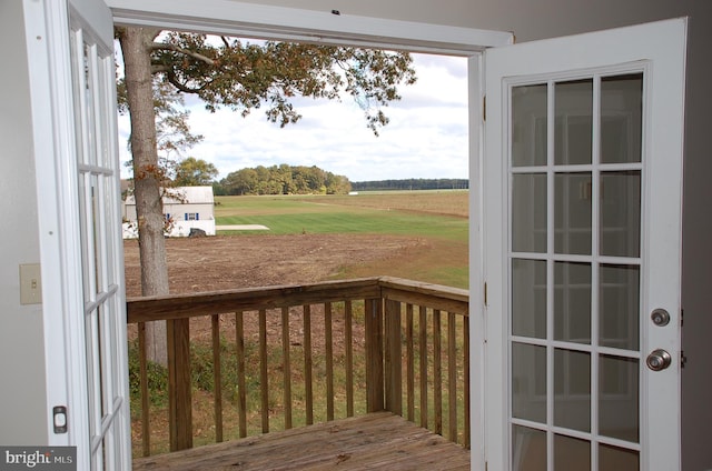 interior space with french doors