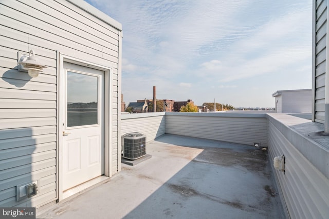 view of patio / terrace with central AC unit