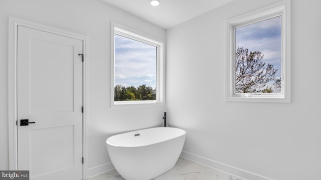 bathroom with a bathing tub