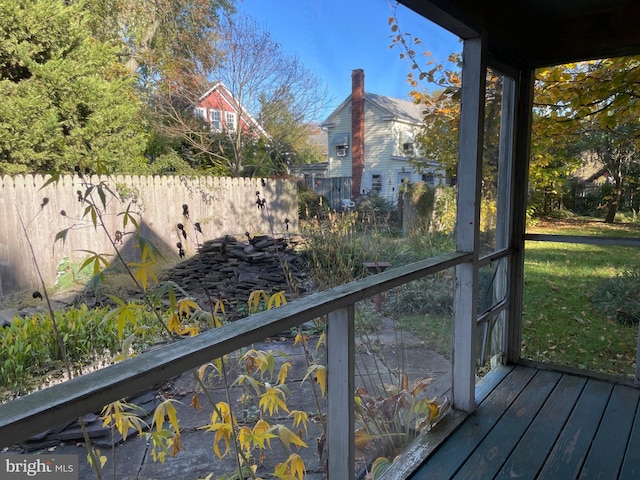 view of wooden terrace