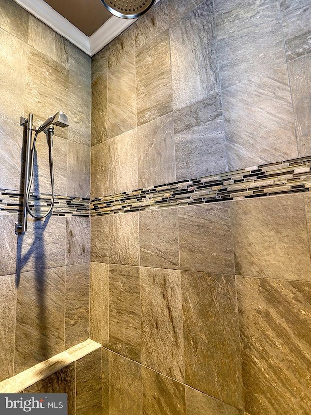 room details with a tile shower