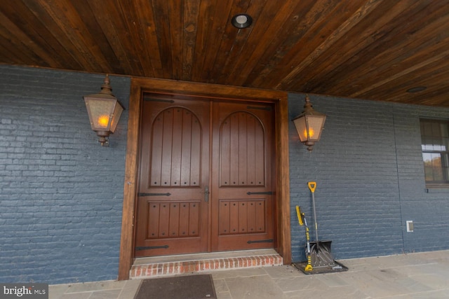 view of exterior entry