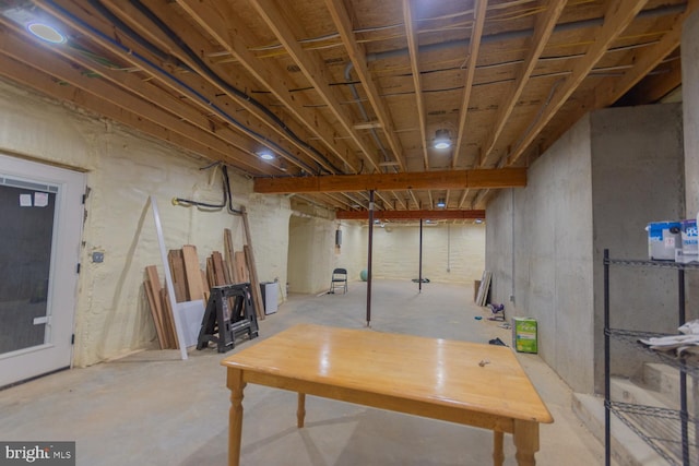 view of basement