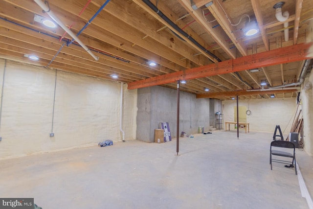 view of basement