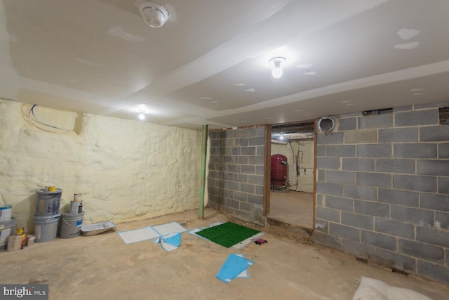 view of basement