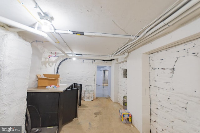 view of basement