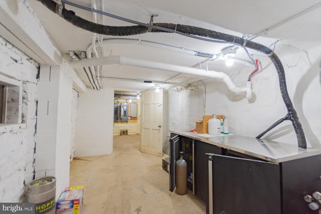 view of basement