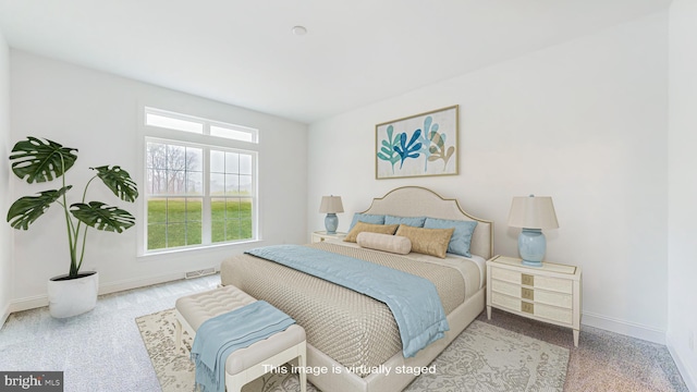 view of carpeted bedroom