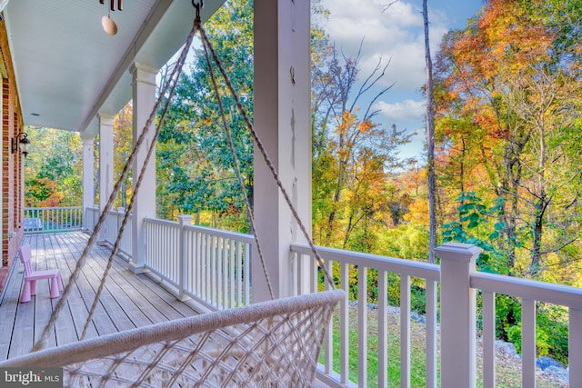 view of wooden terrace