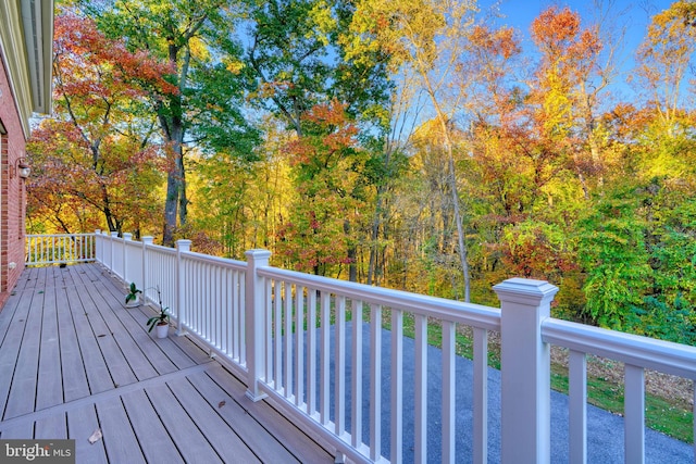 view of wooden deck