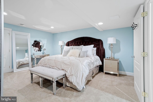 view of carpeted bedroom