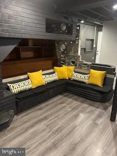 living room featuring hardwood / wood-style floors