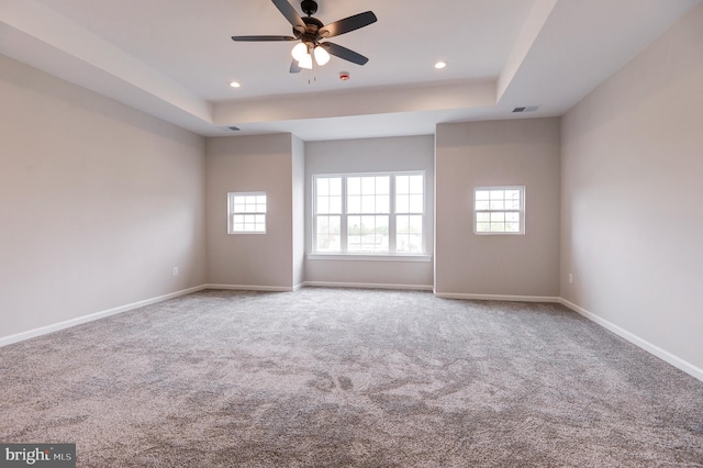 40 N Berlin Pike, Lovettsville, VA 20180 - unfurnished room with a raised ceiling, healthy amount of natural light, a ceiling fan, carpet, and recessed lighting