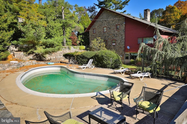 view of pool with a patio area