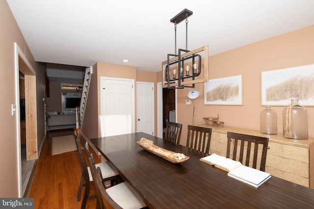 dining room featuring dark hardwood / wood-style floors