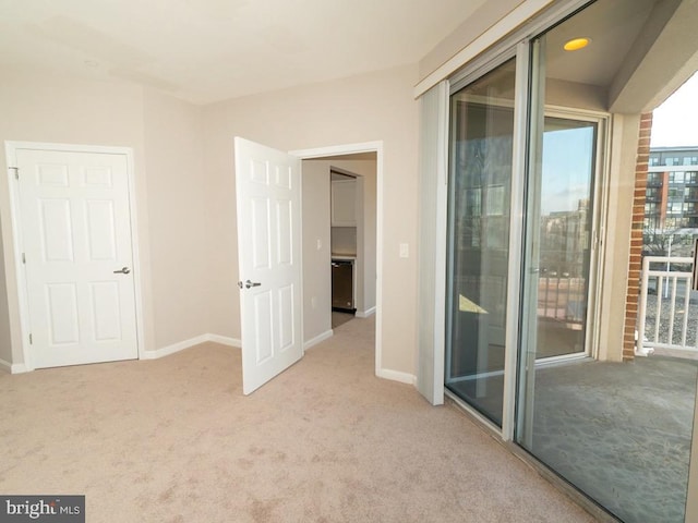 interior space with light colored carpet