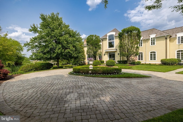 view of home's community with a yard