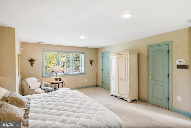 view of carpeted bedroom