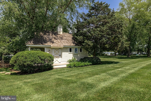 exterior space with a front lawn