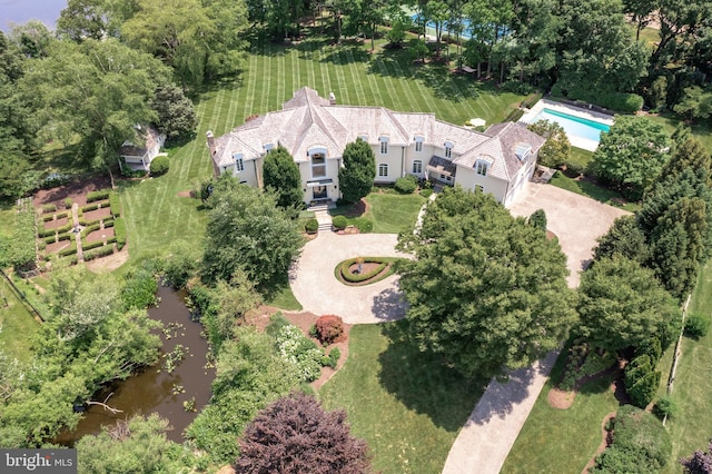 drone / aerial view featuring a rural view