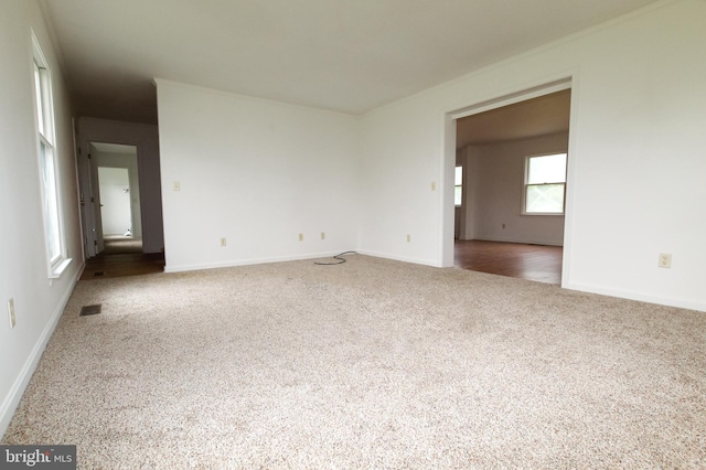 view of carpeted empty room