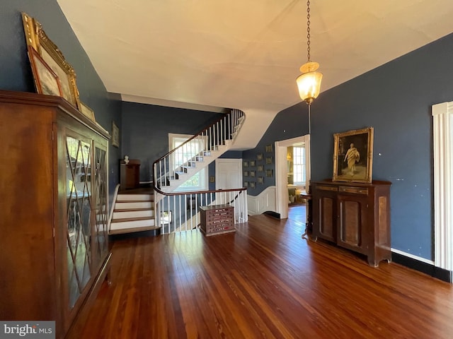 foyer featuring dark hardwood / wood-style flooring