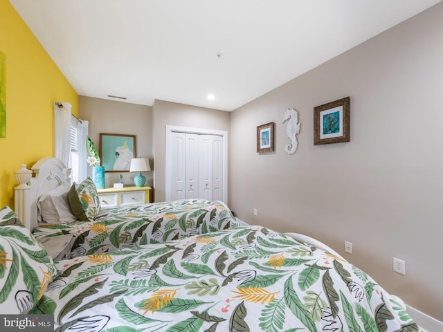 bedroom with a closet