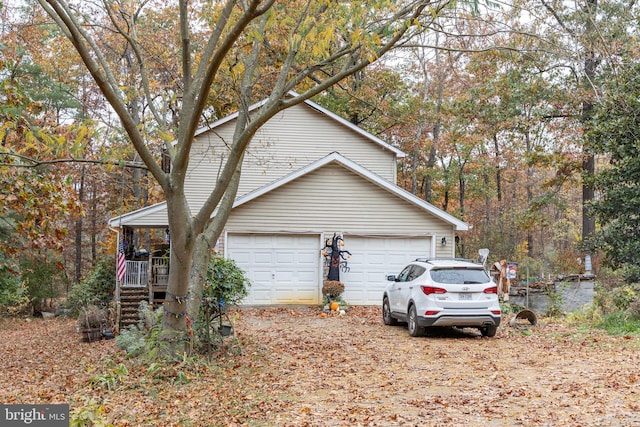 exterior space with covered porch