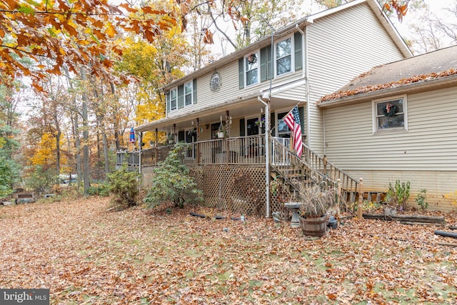 view of rear view of property