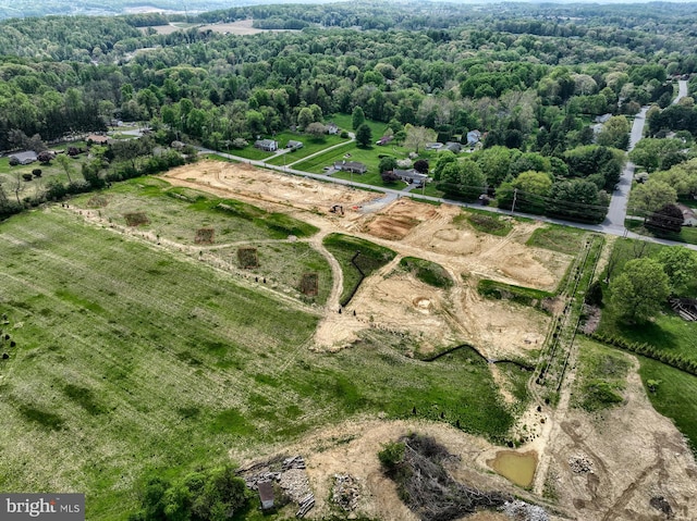 aerial view featuring a rural view