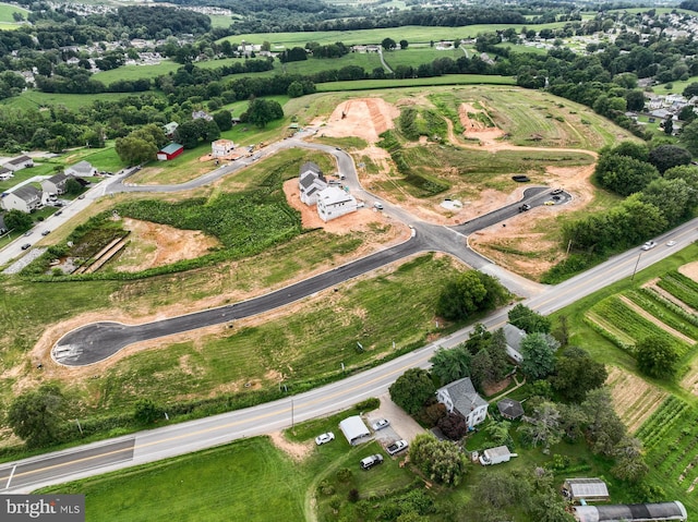 drone / aerial view featuring a rural view