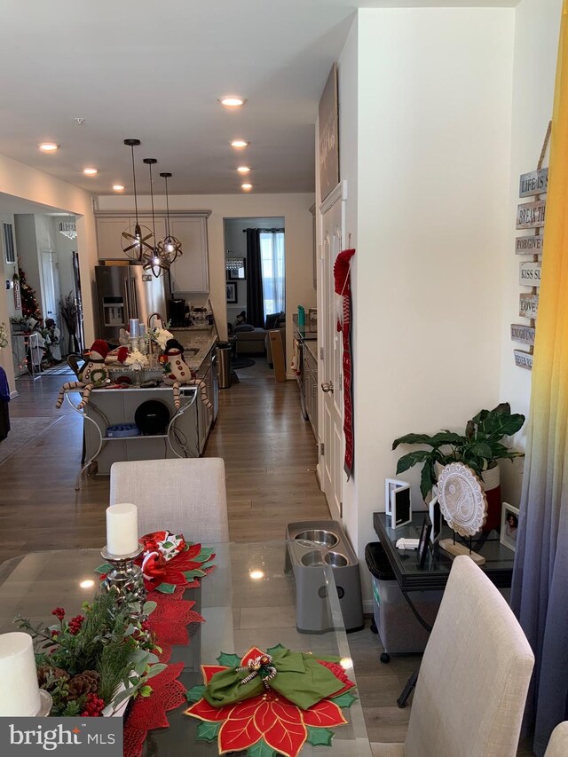 living room featuring hardwood / wood-style floors