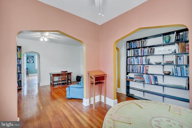 interior space featuring light wood-type flooring